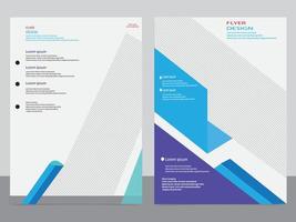 Elegant Business Flyer template with flat design vector