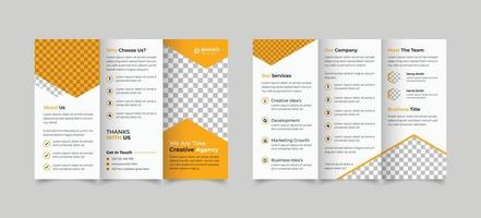 Corporate trifold brochure template design vector