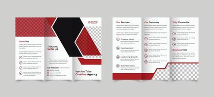 Corporate trifold brochure template design vector