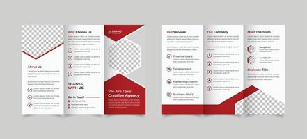 Corporate trifold brochure template design vector