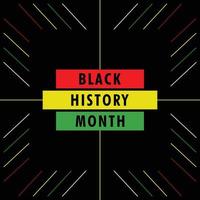 mes de la historia negra una historia notable de la historia afroamericana que se celebra anualmente estados unidos de américa y canadá en febrero y gran bretaña en octubre vector