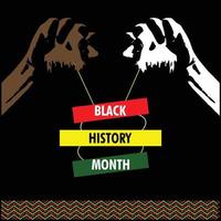 Black History Month A remarkable history of African American History Annually Celebrated United States of America and Canada In February and Great Britain In October vector