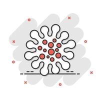 Disease bacteria icon in flat style. Allergy vector illustration on white isolated background. Microbe virus business concept.