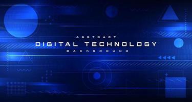 Digital technology banner blue background concept, cyber technology light effect, abstract tech, innovation future data, internet network, Ai big data, lines dots connection, illustration vector