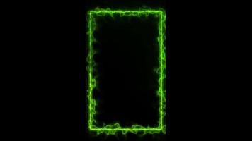 neon line box, abstract neon line frame, neon light line background video