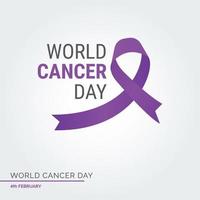 4 de febrero dia mundial contra el cancer vector
