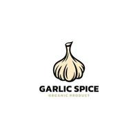 Hand drawn garlic spice logo icon vector illustration design template