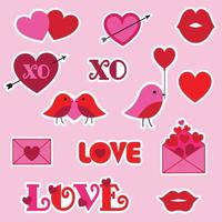 Valentines Day vector sticker graphics