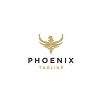 Phoenix logo icon design template flat vector