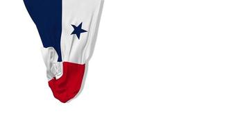Panama Hanging Fabric Flag Waving in Wind 3D Rendering, Independence Day, National Day, Chroma Key, Luma Matte Selection of Flag video