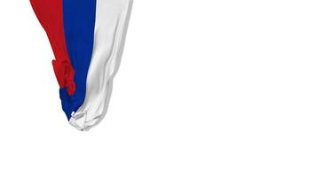 Rusland hangende kleding stof vlag golvend in wind 3d weergave, onafhankelijkheid dag, nationaal dag, chroma sleutel, luma matte selectie van vlag video
