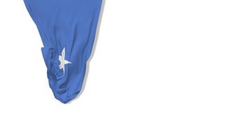 bandera de tela colgante de somalia ondeando en el viento representación 3d, día de la independencia, día nacional, clave de croma, luma mate selección de bandera video