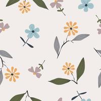 Seamless hand drawn pastel floral pattern background vector illustration for fashion,fabric,wallpaper and print design