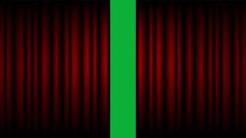 apertura e chiusura palcoscenico nel verde schermo video