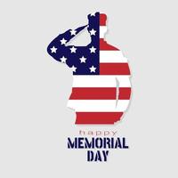 Happy Memorial Day greeting card vector