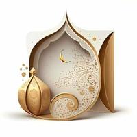 Illustration of ramadan kareem decoration, 3D Render photo