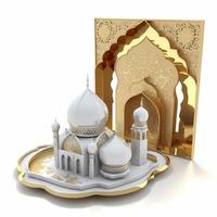 Illustration ramadan kareem decoration 3D render photo