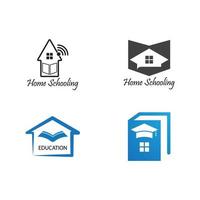 home schooling education vector