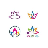 Lotus flowers logo vector