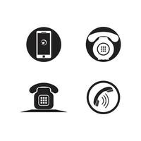 Telephone icon vector