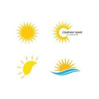 logotipo de ilustración de sol vector