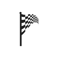logotipo de la bandera de carrera vector
