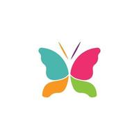 logo de mariposa de belleza vector