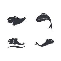 Fish logo template vector