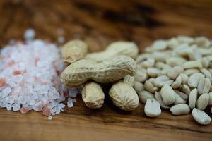 Ingredients for making saltetd peanut butter photo