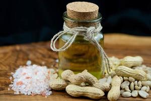 Ingredients for making saltetd peanut butter photo