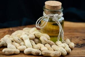 Ingredients for making saltetd peanut butter photo