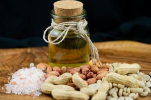 Ingredients for making saltetd peanut butter photo