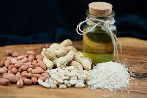 Ingredients for making saltetd peanut butter photo