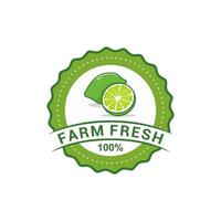 Lime Fruit Logo Vector Template