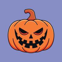 cute pumpkin halloween head cartoon mascot doodle art hand drawn outline concept vector kawaii icon illustration