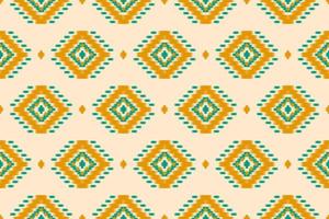 patrón étnico ikat sin costuras en tribal. estilo americano, mexicano. estampado de adornos geométricos aztecas. vector