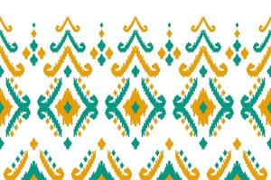 Ethnic ikat seamless pattern in tribal. Aztec geometric ethnic ornament print. Ikat pattern style. vector