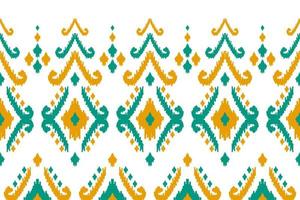 Ethnic ikat seamless pattern in tribal. Aztec geometric ethnic ornament print. Ikat pattern style. vector