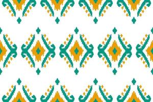 Fabric ikat pattern art. Geometric ethnic seamless pattern traditional. American, Mexican style. vector