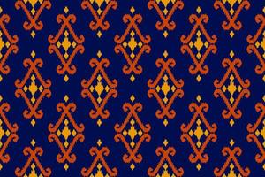Ethnic ikat seamless pattern in tribal. Aztec geometric ethnic ornament print. Ikat pattern style. vector