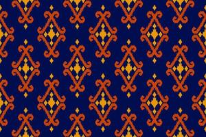 Ethnic ikat seamless pattern in tribal. Aztec geometric ethnic ornament print. Ikat pattern style. vector