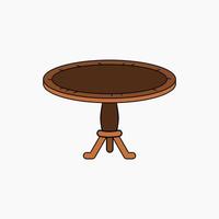 coffee table clip art vector illustration for design decorations. furniture theme illustration.