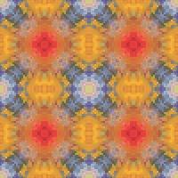 Geometric mosaic seamless pattern design, Repeat textile design, Surface design. vector