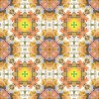 Mediterranean mosaic seamless pattern design, Repeat textile design, Surface design. vector