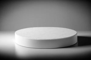 white abstract stone blank simple for product display podium platforms cosmetic placement studio platform 3d background. photo