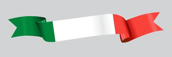 3D Flag of Madagascar on ribbon. vector