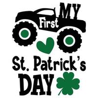 mi primer dia de san patricio vector