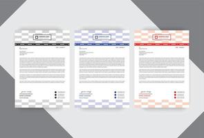 business letterhead design template, vector