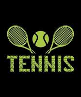 diseño de camiseta de vector de ilustración de tenis