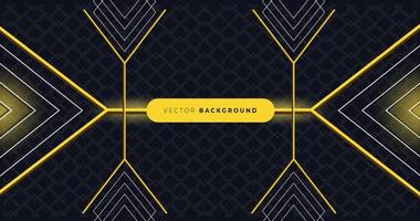 Abstract yellow black and white line geometric design vector
